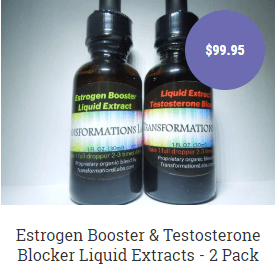Estrogen Booster & Testosterone Blocker Liquid Extracts - 2 Pack transformations labs